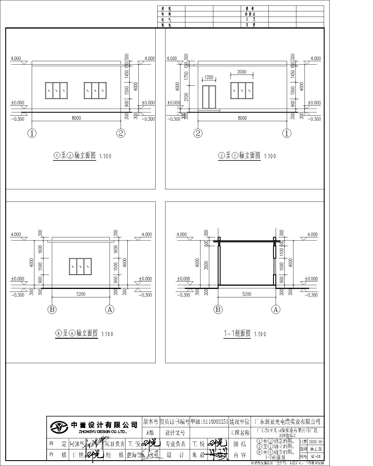 1~2轴立面图、2~1轴立面图、B~A轴立面图、1-1剖面图.jpg