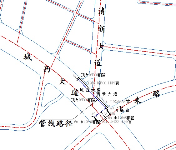 清新大道与城西交汇路口DN400-DN500供水管道安装工程区位图.jpg