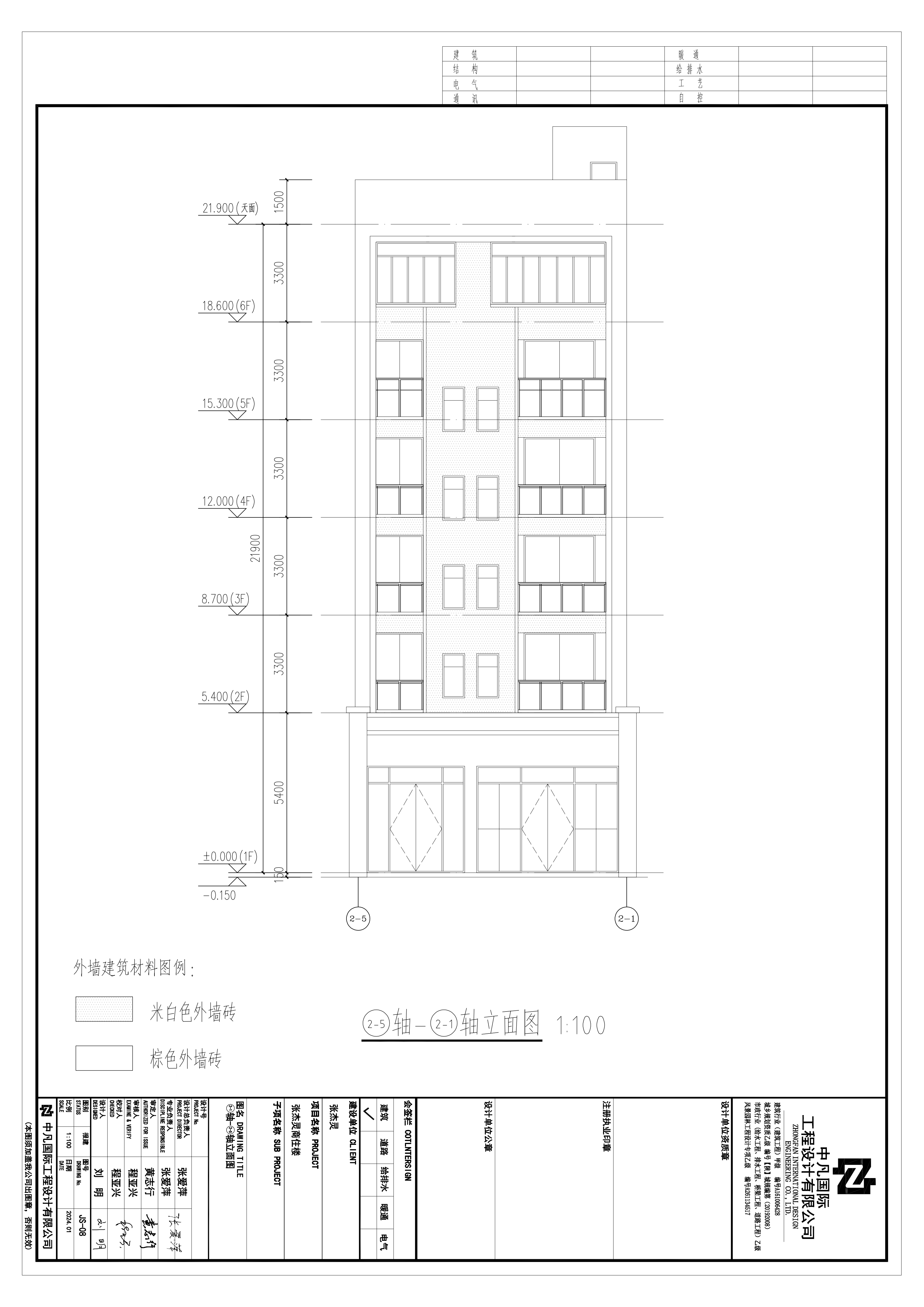 张杰灵商住楼--5-1轴立面图.png