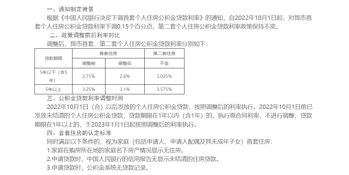 《清远市住房公积金管理中心关于下调首套个人住房公积金贷款利率的通知》解读.png