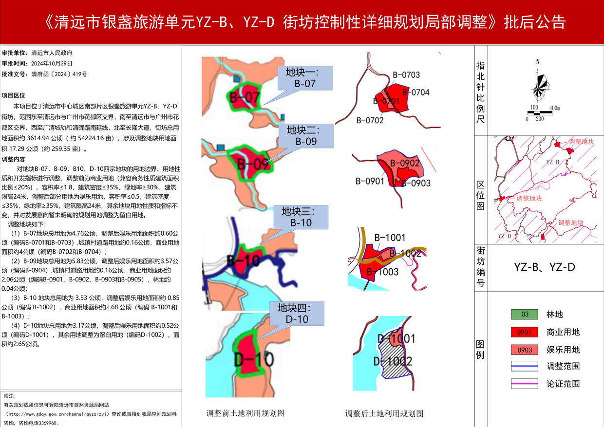 《清远市银盏旅游单元YZ-B、YZ-D 街坊控制性详细规划局部调整》批后公告--s.jpg